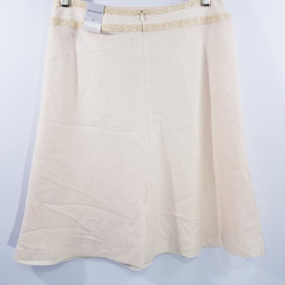 Worthington Skirt Size 10‎ Yellow beaded A-Line Textured Lined High waist New - Picture 8 of 8